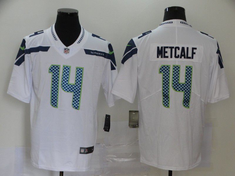 Men Seattle Seahawks #14 Metcalf White Nike Vapor Untouchable Stitched Limited NFL Jerseys->houston texans->NFL Jersey